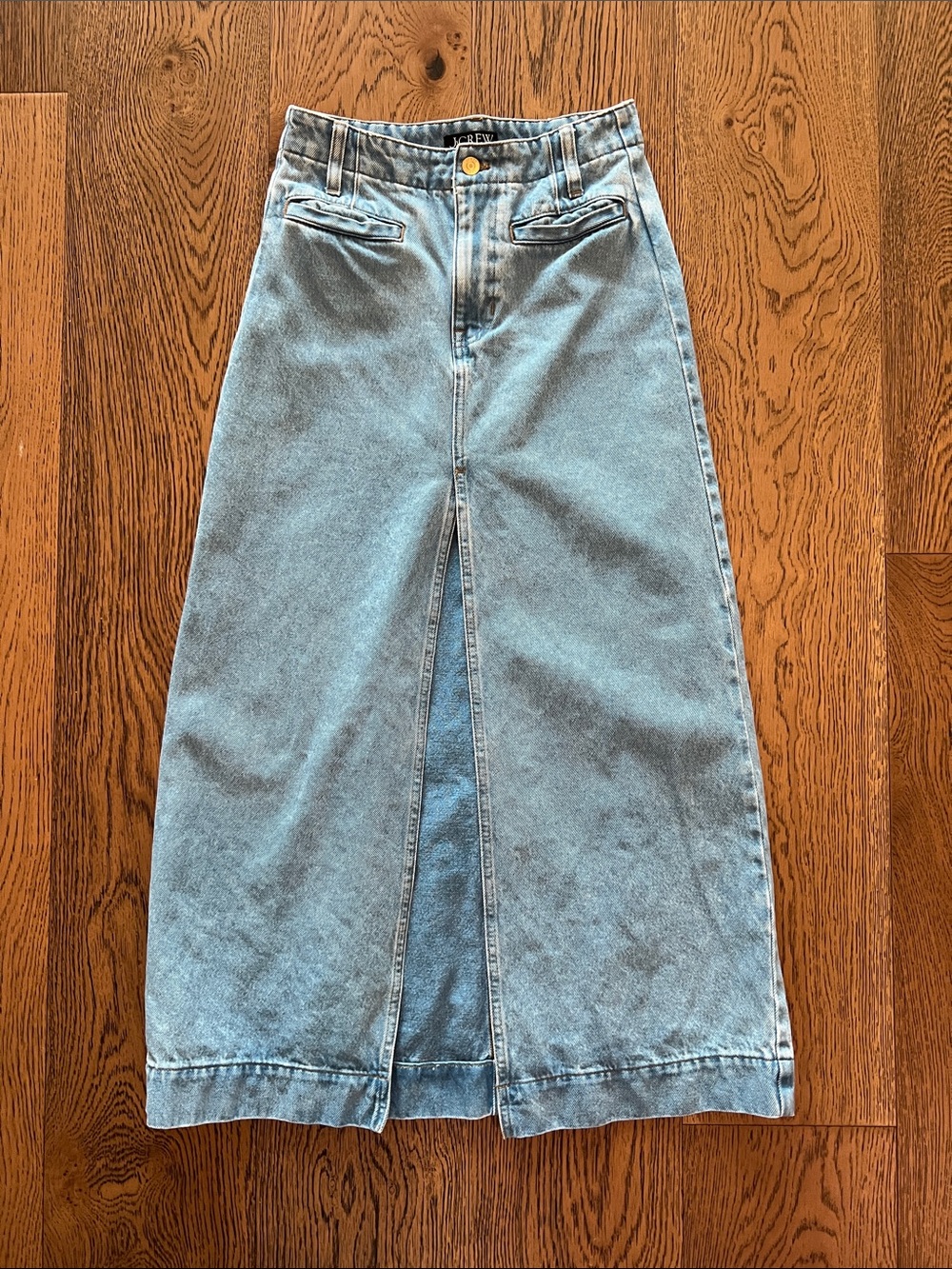 J. Crew Denim maxi skirt in medium indigo wash size 24